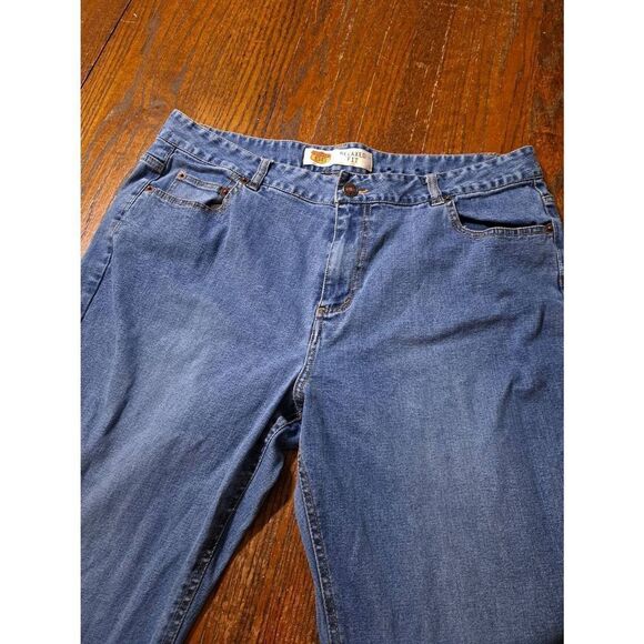 18S Route 66 Relaxed Fit High Rise Waist Denim Blue Jeans - Picture 2 of 4